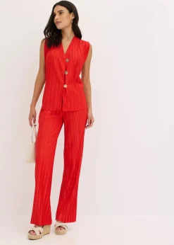 Jersey-Hose mit Plissee