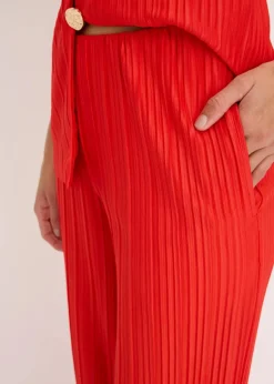 Jersey-Hose mit Plissee