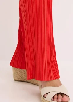 Jersey-Hose mit Plissee