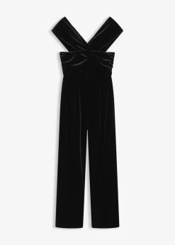 Jersey-Jumpsuit aus fließendem Samt
