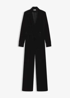 Jersey-Jumpsuit aus fließendem Samt