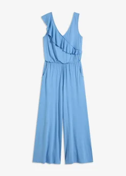 Jersey-Jumpsuit mit Volant