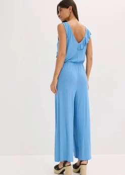 Jersey-Jumpsuit mit Volant