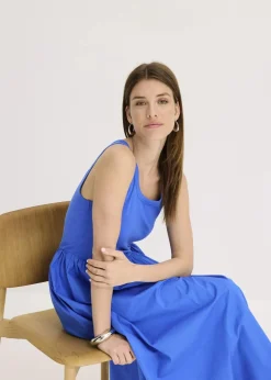 Jerseykleid im Materialmix