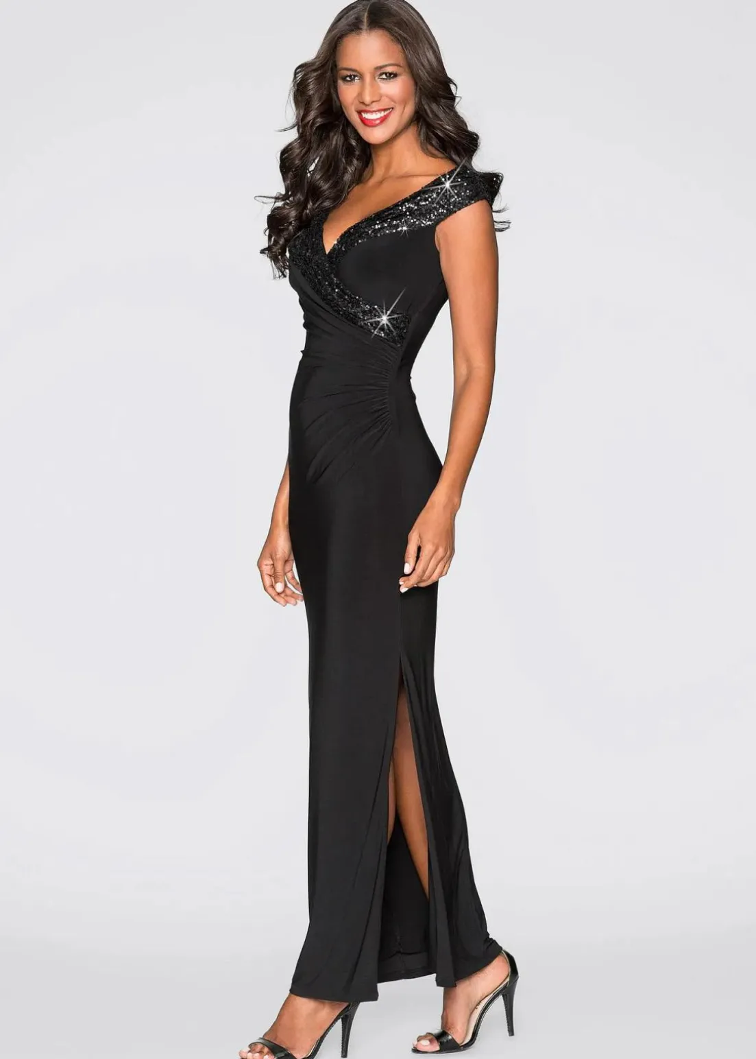 Jerseykleid mit Pailletten