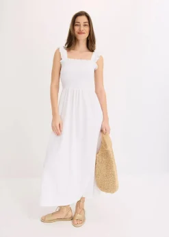 Jerseykleid mit Smok-Detail