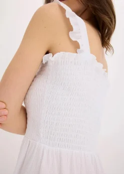 Jerseykleid mit Smok-Detail