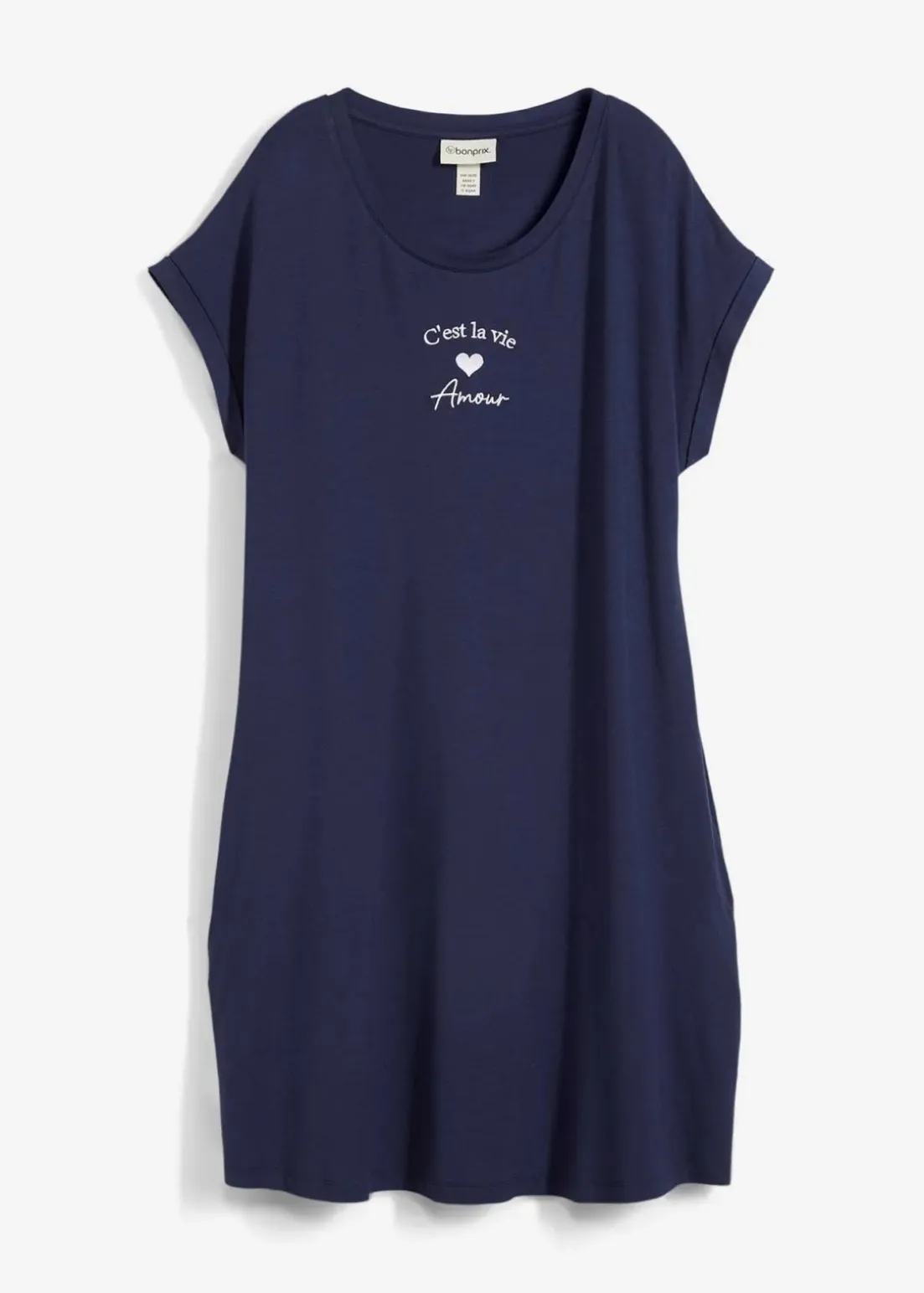 Jersey-Kleid mit Stickerei aus Viskose-Elasthan-Mix