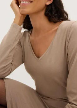 Jerseykleid mit V-Ausschnitt (2er Pack)