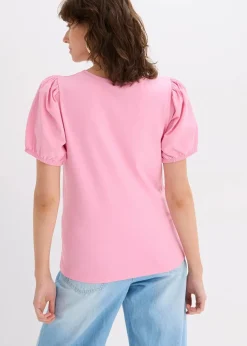 Jerseyshirt mit Ärmeln aus Baumwollpopeline