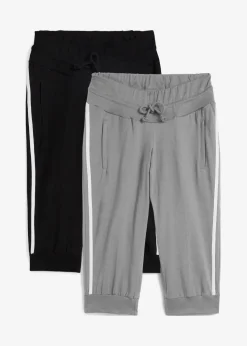 Jogginghose aus Baumwolle (2er Pack), Capri-Länge