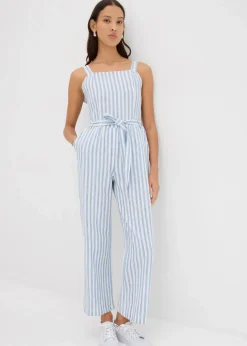Jumpsuit aus Baumwoll-Leinen Mix