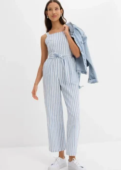 Jumpsuit aus Baumwoll-Leinen Mix