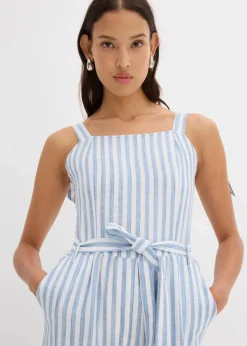 Jumpsuit aus Baumwoll-Leinen Mix