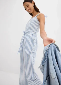 Jumpsuit aus Baumwoll-Leinen Mix