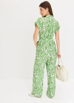 Jumpsuit aus fließendem Viskose-Mix