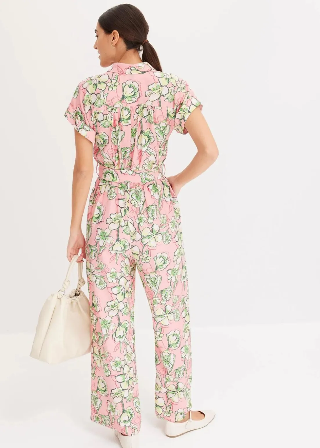 Jumpsuit aus fließendem Viskose-Mix