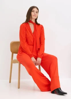 Jumpsuit aus fließendem Viskose-Mix