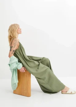 Jumpsuit aus leichtem Leinen-Viskose-Mix