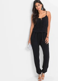 Jumpsuit aus strukturierter Viskose