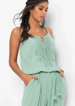 Jumpsuit aus strukturierter Viskose