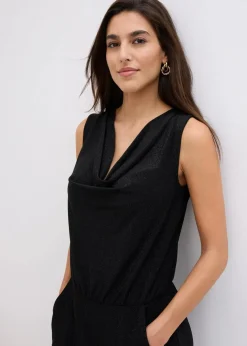 Jumpsuit mit Glitzerelementen