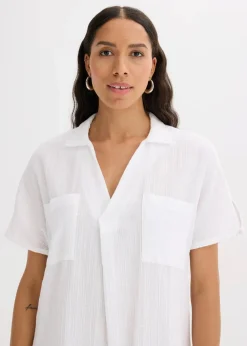 Kaftan-Kleid aus weichem Musselin