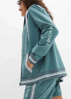 Kapuzen-Sweatjacke aus reiner Bio-Baumwolle