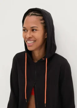 Kapuzen-Sweatjacke aus reiner Baumwolle