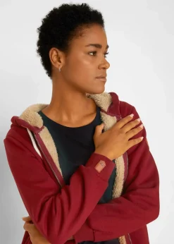 Kapuzen-Sweatjacke mit Teddyfutter