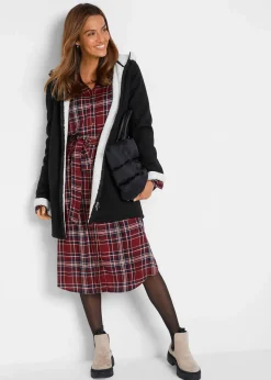 Kapuzen-Sweatjacke mit Teddyfell