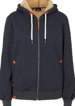 Kapuzen-Sweatjacke mit Teddyfutter