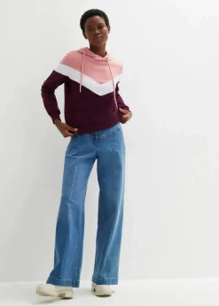 Kapuzensweatshirt mit großem Kragen