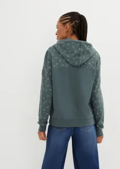 Kapuzensweatshirt mit Reißverschluss aus reiner Baumwolle