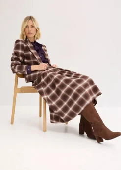 Karo Faltenrock und Gürtel (2-tlg.Set)