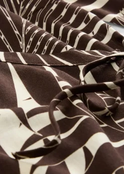 Kimono-Bluse in Leinenoptik