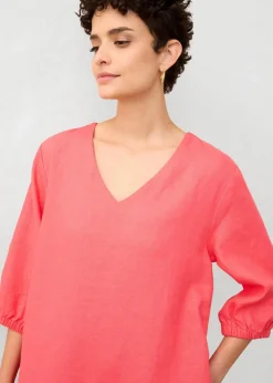 Kleid aus reinem Leinen, 3/4 Arm