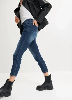 Komfort-Stretch-7/8-Jeans mit Schlitz