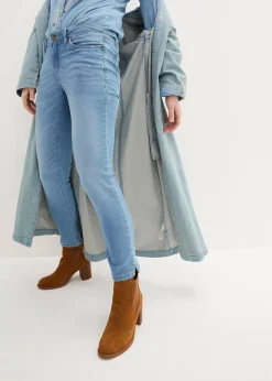 Komfort-Stretch-7/8-Jeans mit Schlitz