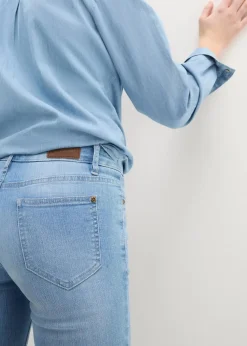 Komfort-Stretch-7/8-Jeans mit Schlitz