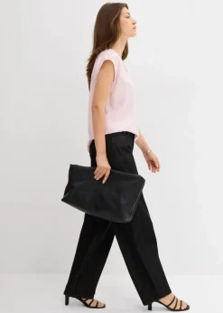 Kurzarmbluse aus glänzendem Satin