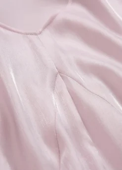 Kurzarmbluse aus glänzendem Satin