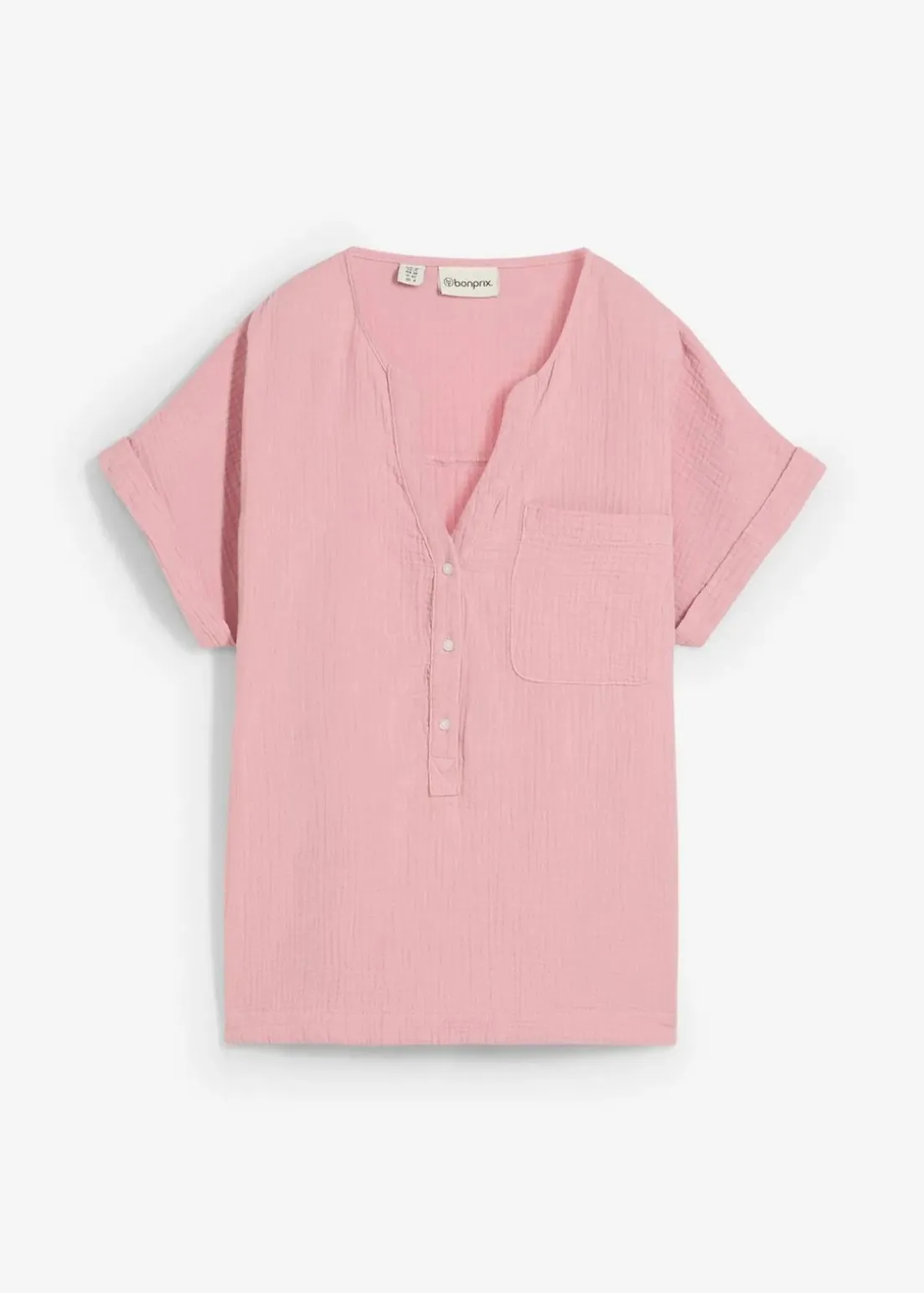 Kurzarmbluse aus Musselin