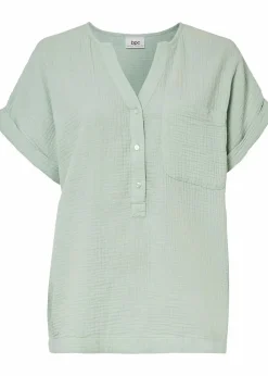Kurzarmbluse aus Musselin