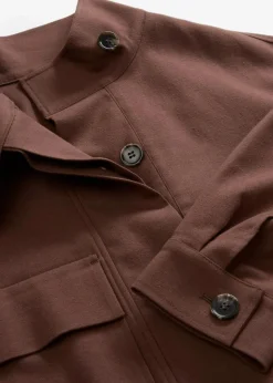 Kurze Übergangsjacke aus Viskose-Mix