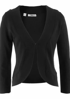 Kurze Strickjacke mit Viskose