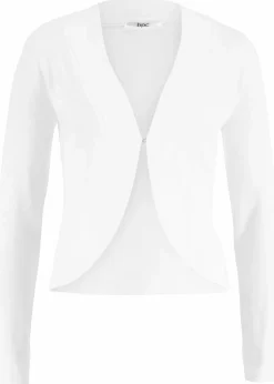 Kurze Strickjacke mit Viskose