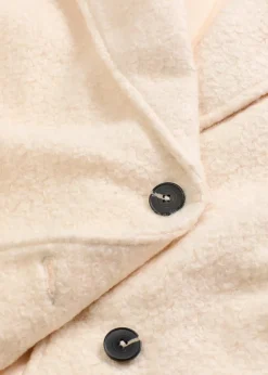 Kurzer Bouclé-Mantel, oversized