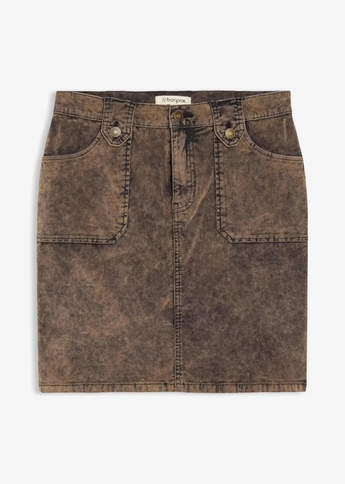 Kurzer Cordrock in Washed-Optik