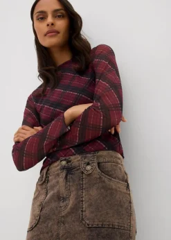 Kurzer Cordrock in Washed-Optik